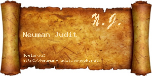 Neuman Judit névjegykártya